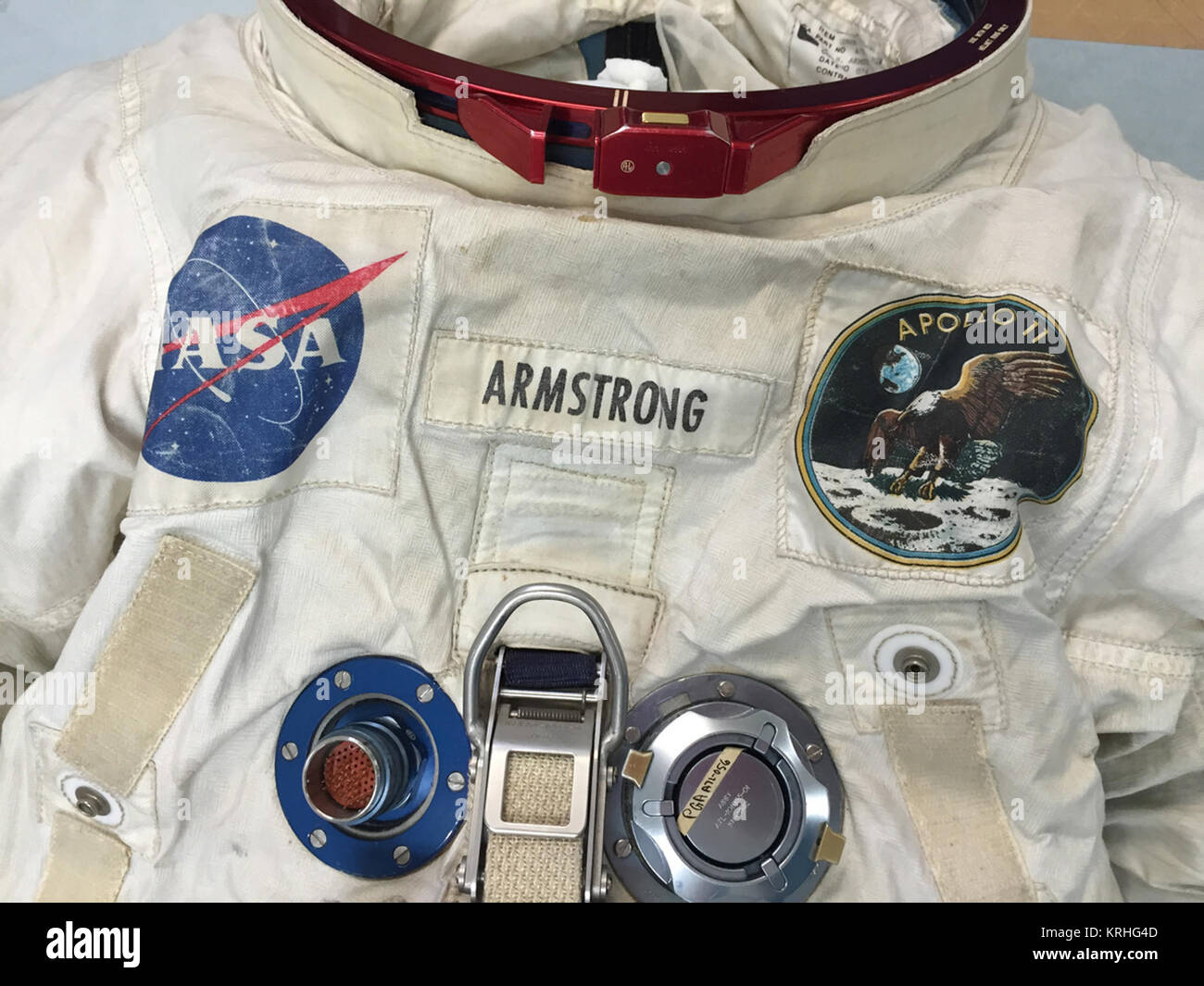 Neil-Armstrong-Apollo-11-Raumanzug - Brust Stockfoto