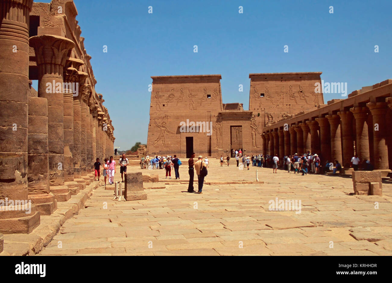 Tempel der Isis in Philae, Ägypten Stockfoto