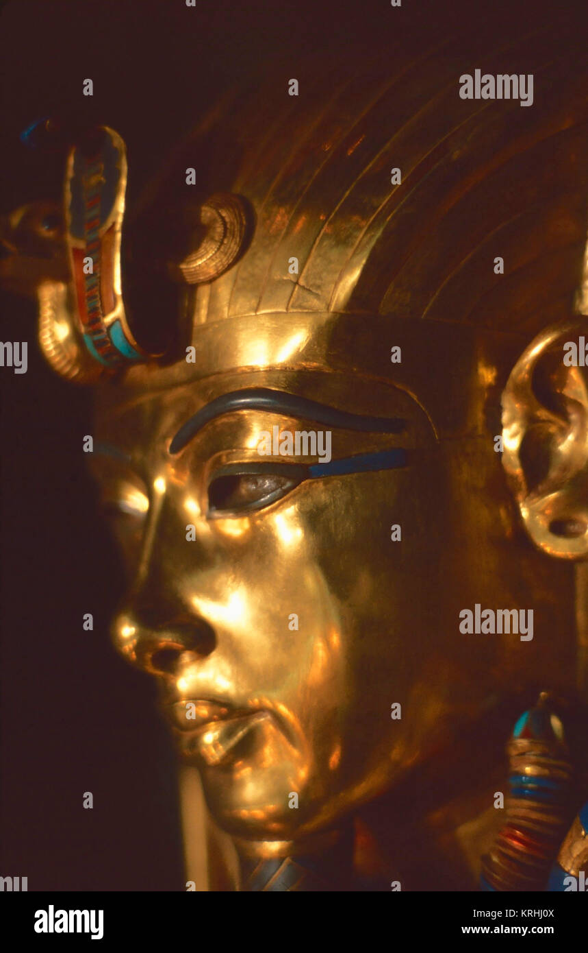 Totenmaske des Tutanchamun, Ägyptisches Museum, Kairo Stockfoto