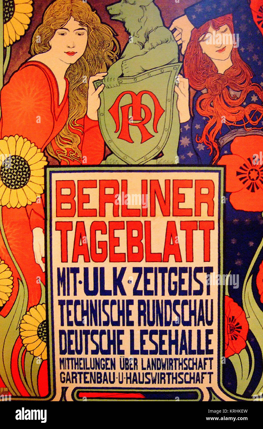 Berliner Zeitung Poster Stockfoto