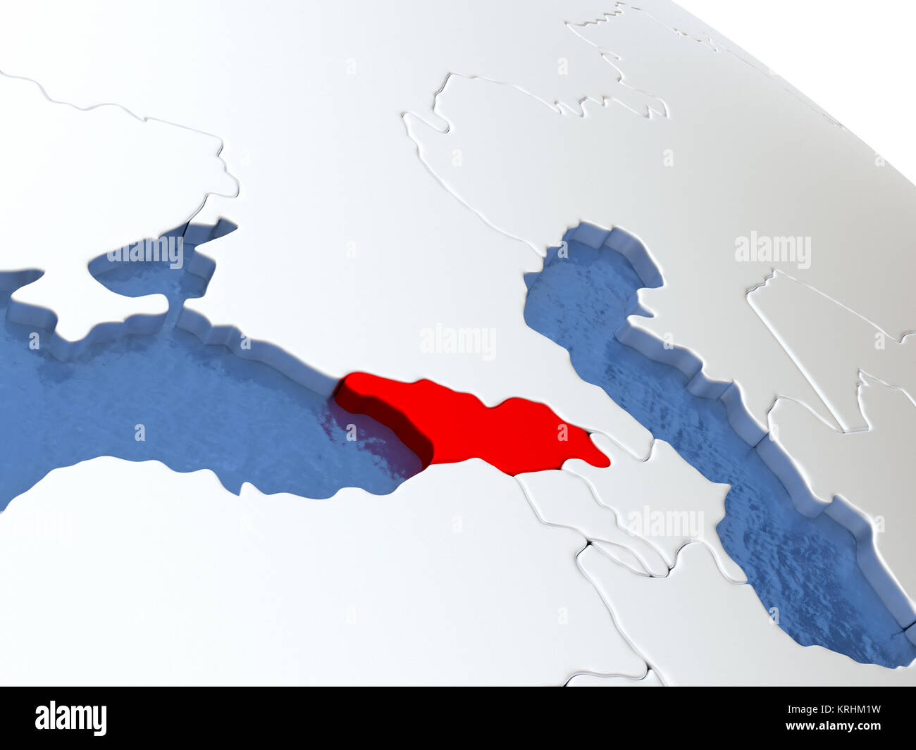 Georgia auf globe Stockfoto