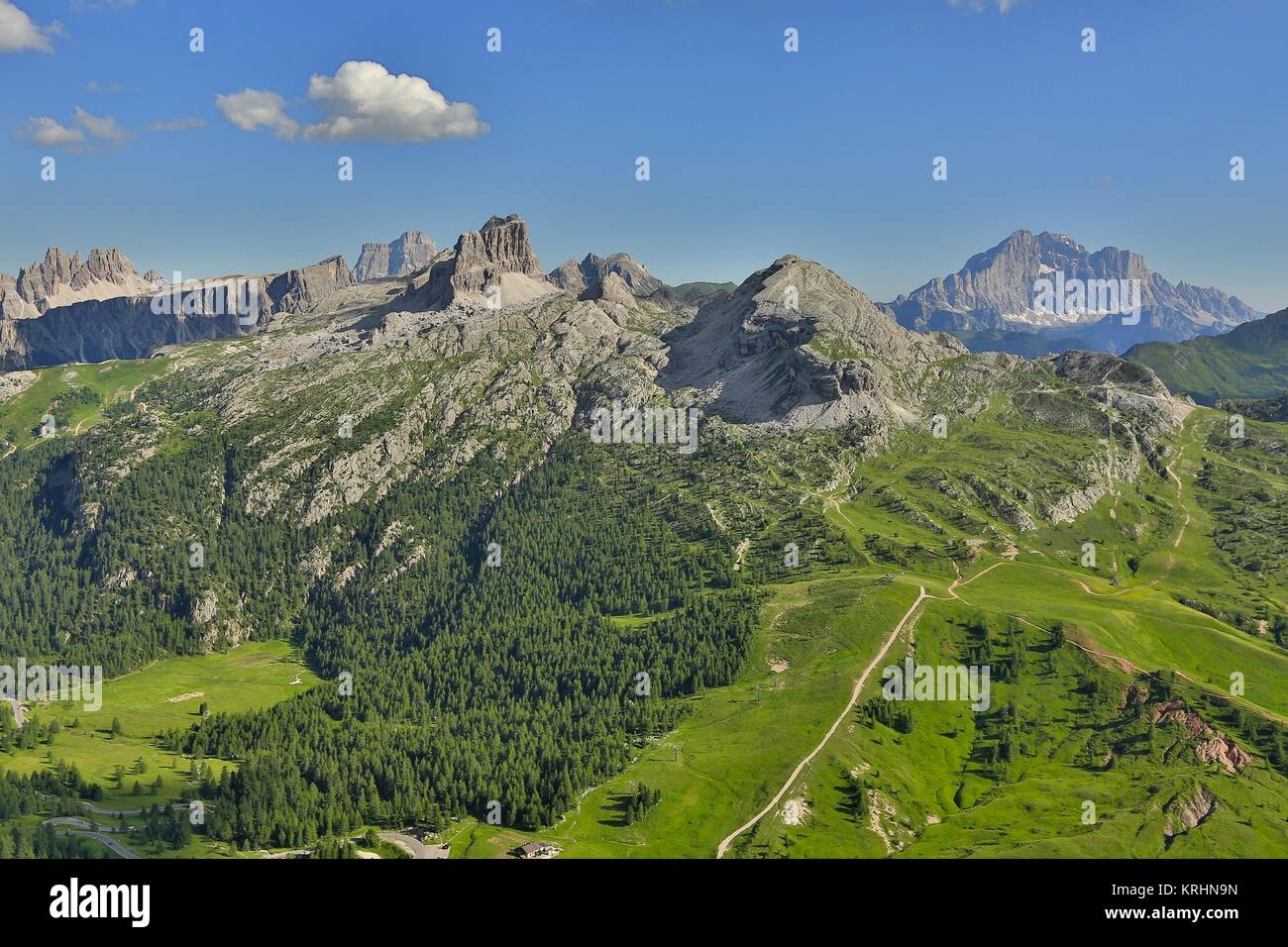 Dolomiten-Sommerlandschaft Stockfoto