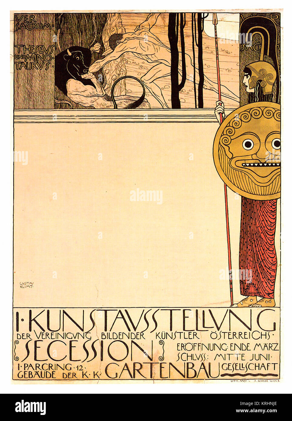 Wiener Secession, erste Ausstellung, Poster Stockfoto