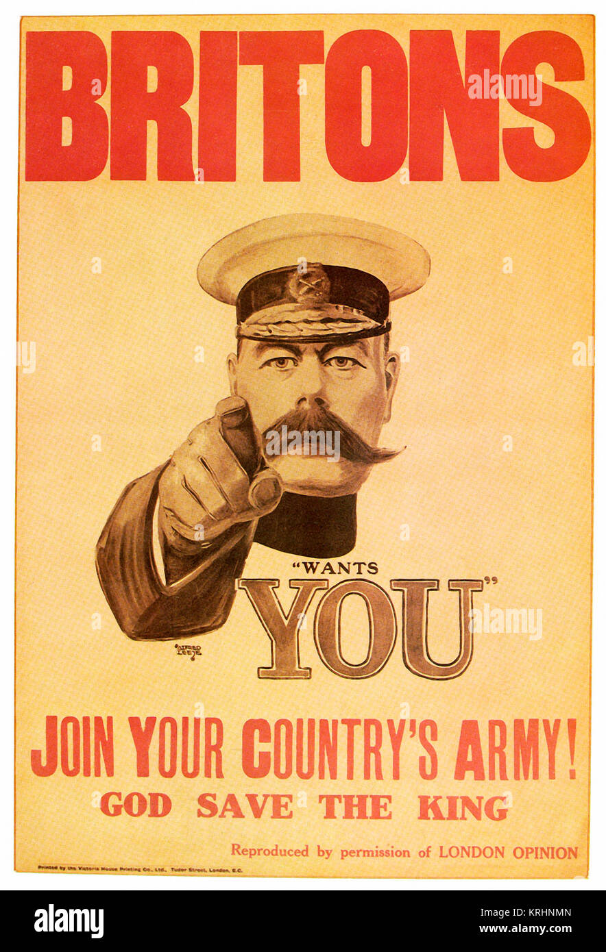 Briten, will sie - "Melden Sie Ihres Landes Armee' Stockfoto