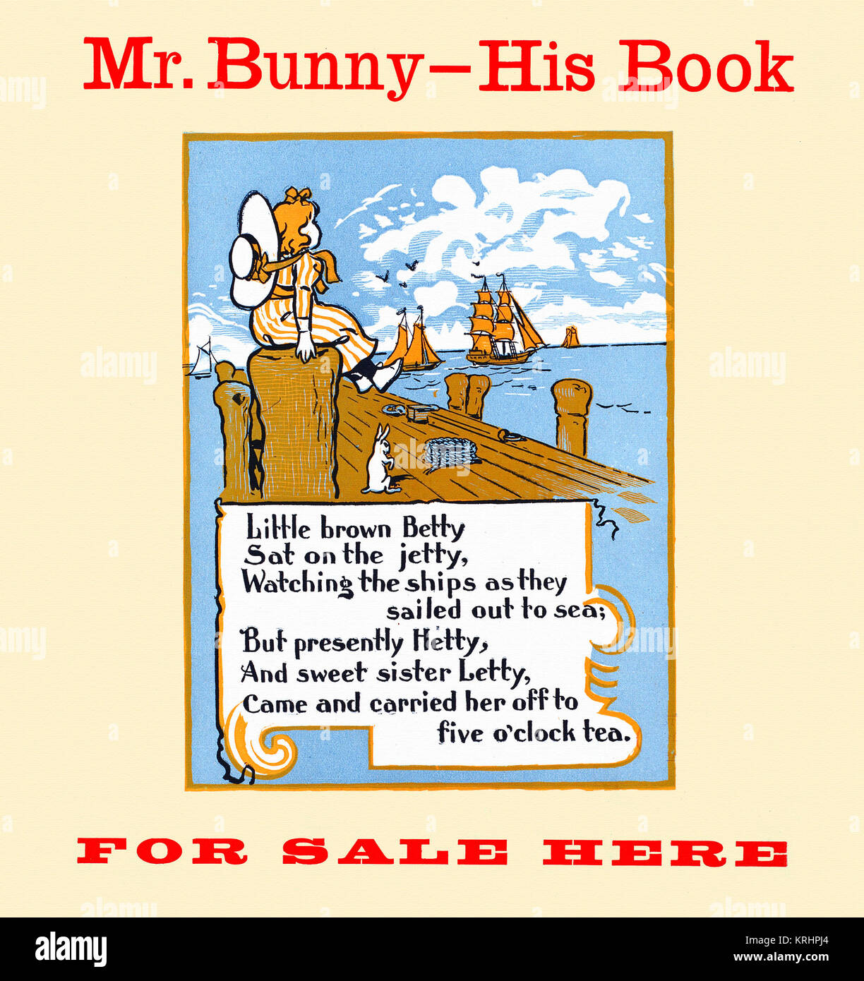 Mr-Bunny - sein Buch hier zum Verkauf Stockfoto