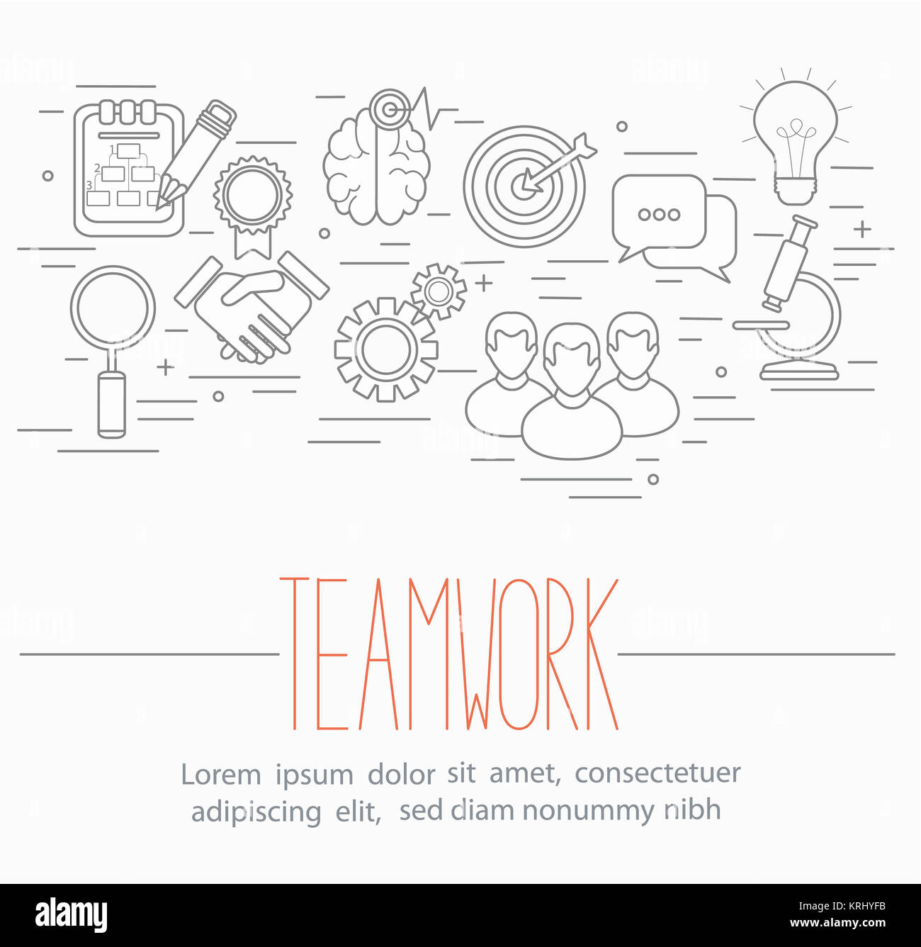 Business Teamarbeit Symbole Stockfoto