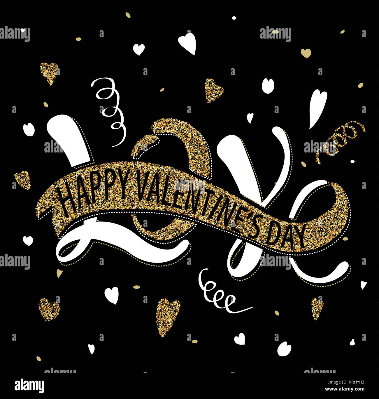 Liebe - Happy Valentine & # 39 s Tag Grußkarte Stockfoto