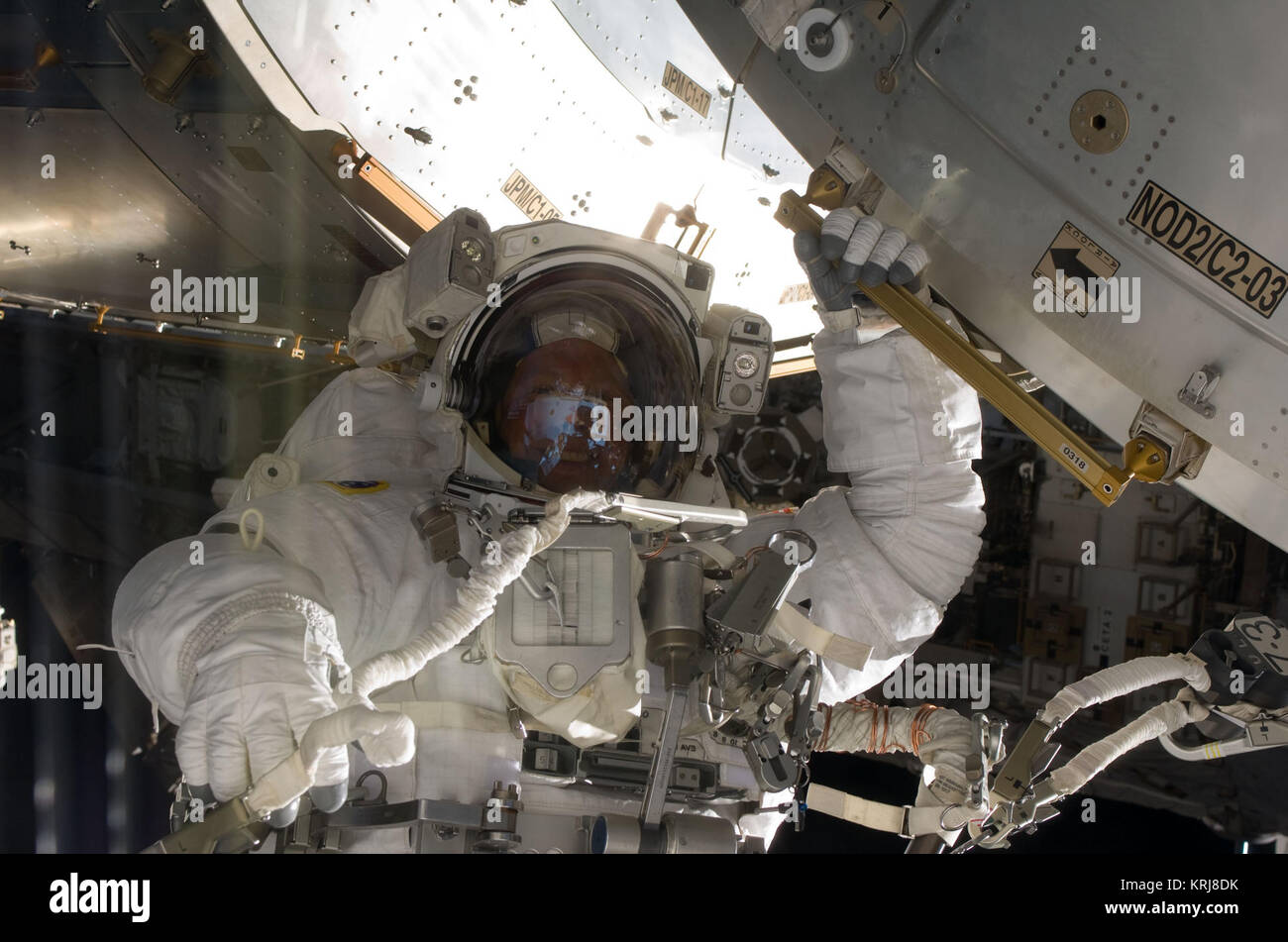 STS-127 EVA-1 von Kopra, 01. Stockfoto