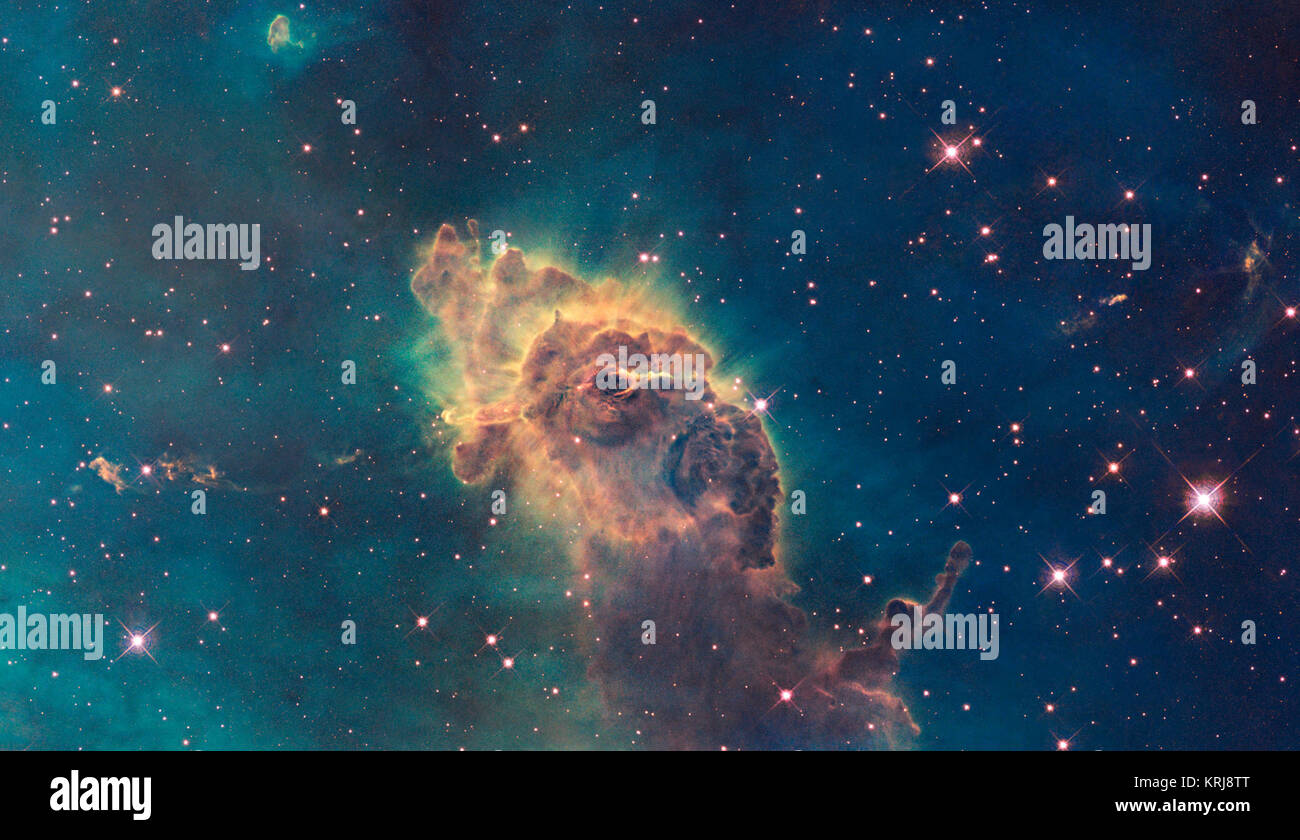 Carina Nebula im sichtbaren Licht (durch das Hubble Space Telescope erfasst) Stockfoto