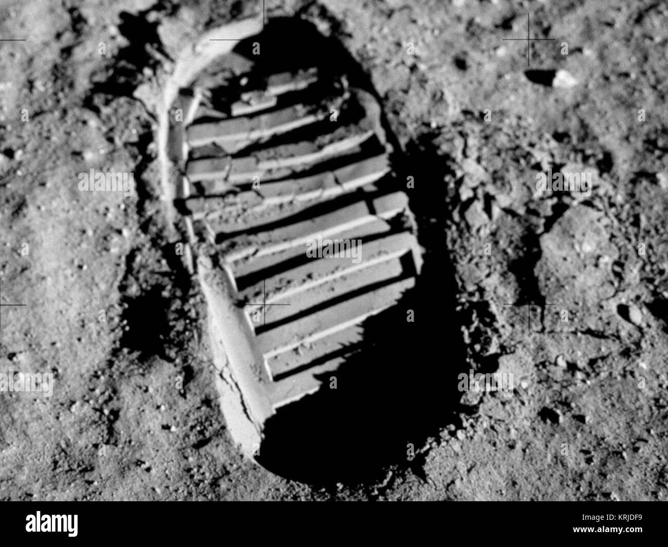 Apollo 11 bootprint (7/8) Stockfoto