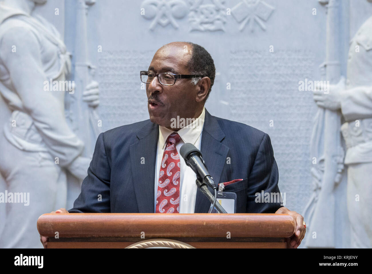 Das US-Landwirtschaftsministerium (USDA) Natürliche landwirtschaftliche Statistiken Service (NASS) die Auszeichnungen für herausragende Leistungen und Hall of Fame Induktion Zeremonie auf der Terrasse des in Washington, D.C., am Freitag, den 15. Dezember 2017 halten. Während der Zeremonie, NASS eingesetzt William (Bill) Kibler und Alfonzo Ablassen in die NASS Hall des Ruhmes und anerkannten Leistungen der Agentur sowie die hervorragende Arbeit von NASS Personal und der Nationalen Vereinigung der Staatlichen Abteilung für Landwirtschaft (NASDA) Enumeratoren. Stockfoto