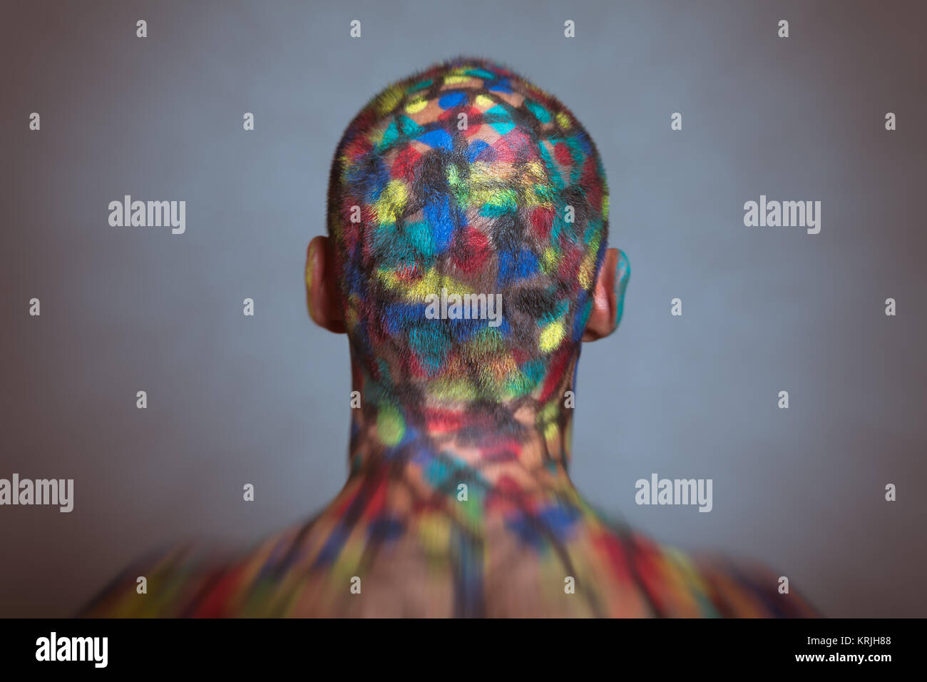 Bunte Superhelden Rückansicht Stockfoto