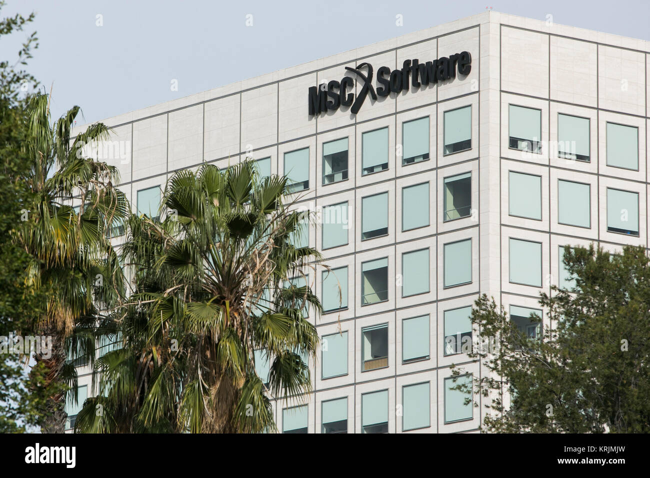 Ein logo Zeichen außerhalb einer Anlage vom MSC Software Corporation belegt, in Newport Beach, Kalifornien, am 10. Dezember 2017. Stockfoto