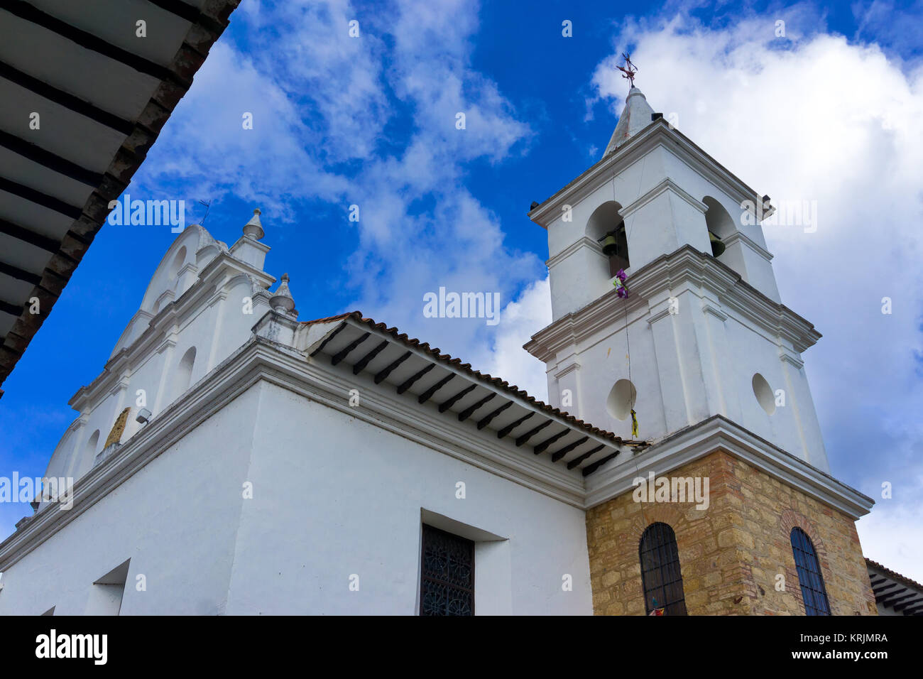 Kirche in Villa de Leyva Stockfoto