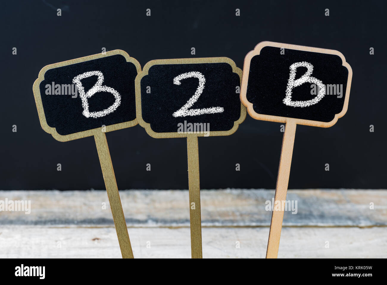 Die Abkürzung B2B, Business-to-Business Stockfoto