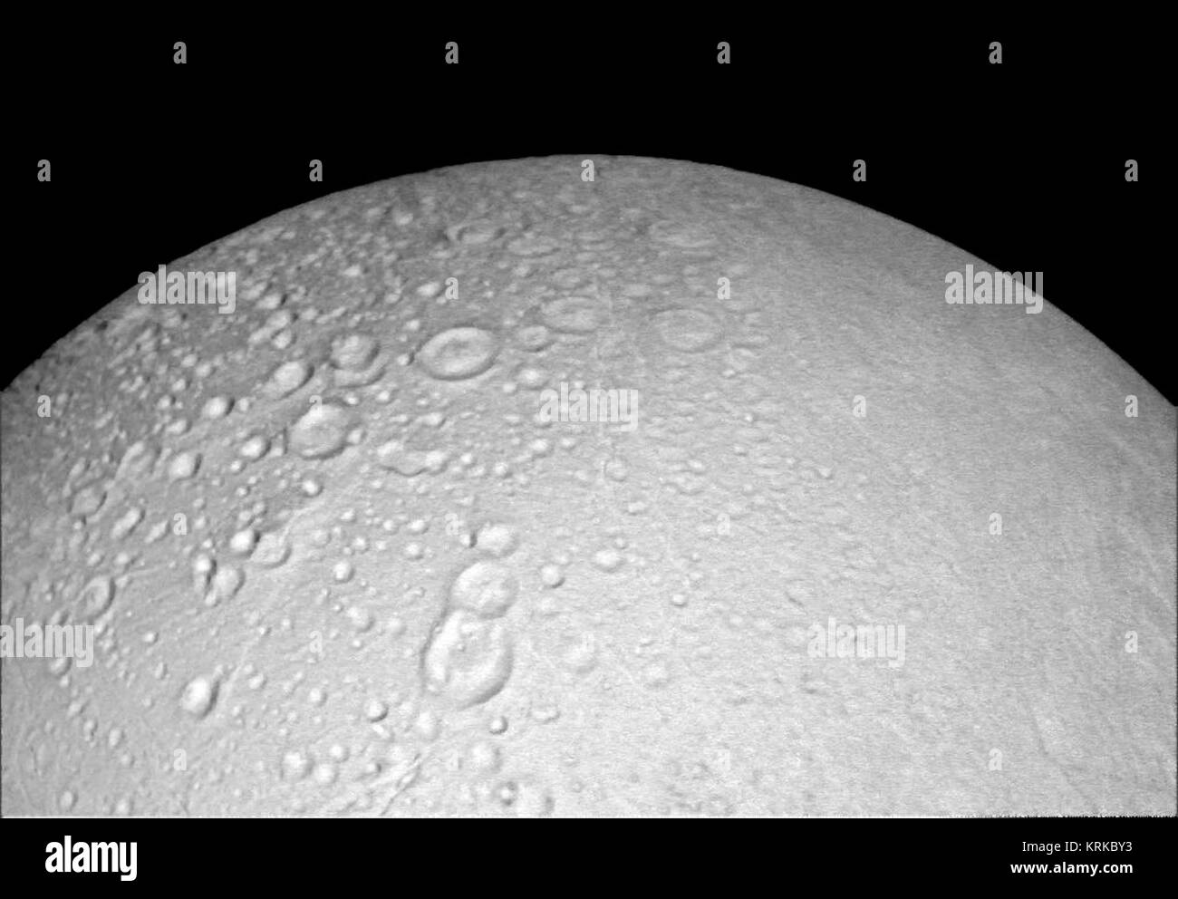 PIA20010 - Saturn - Moon-Enceladus NPole -20151014 Stockfoto