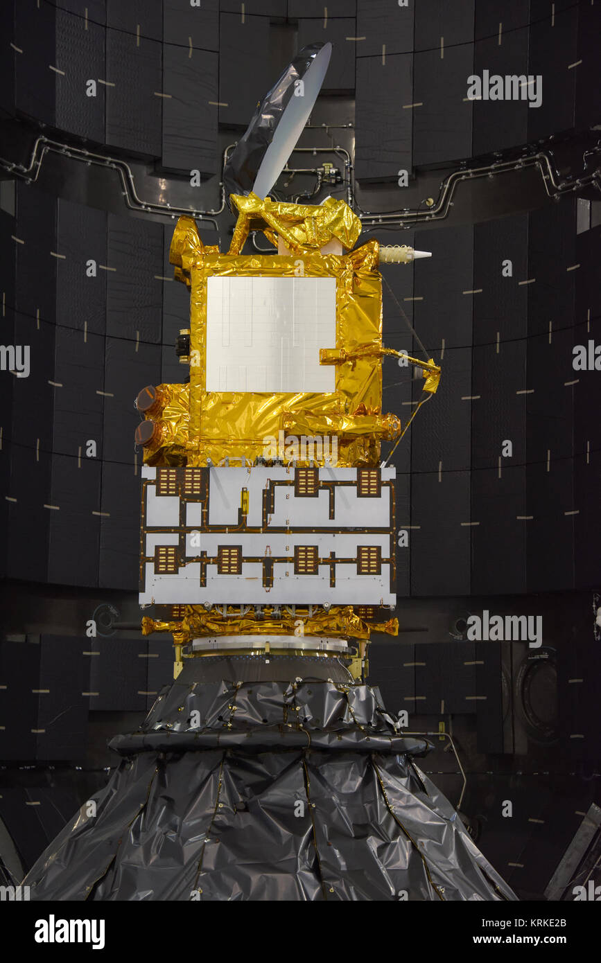 Jason-3 ist in SPPF Einrichtung für die SpaceX Falcon 9 Rakete Jason-3 KSC -20160108-PH-VAF 0001-0001 (24066751190 gekapselt) Stockfoto