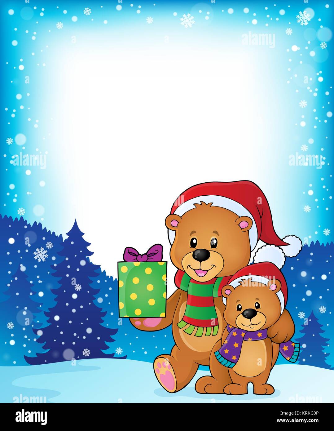 Weihnachten Bären Thema Bild 3 Stockfoto