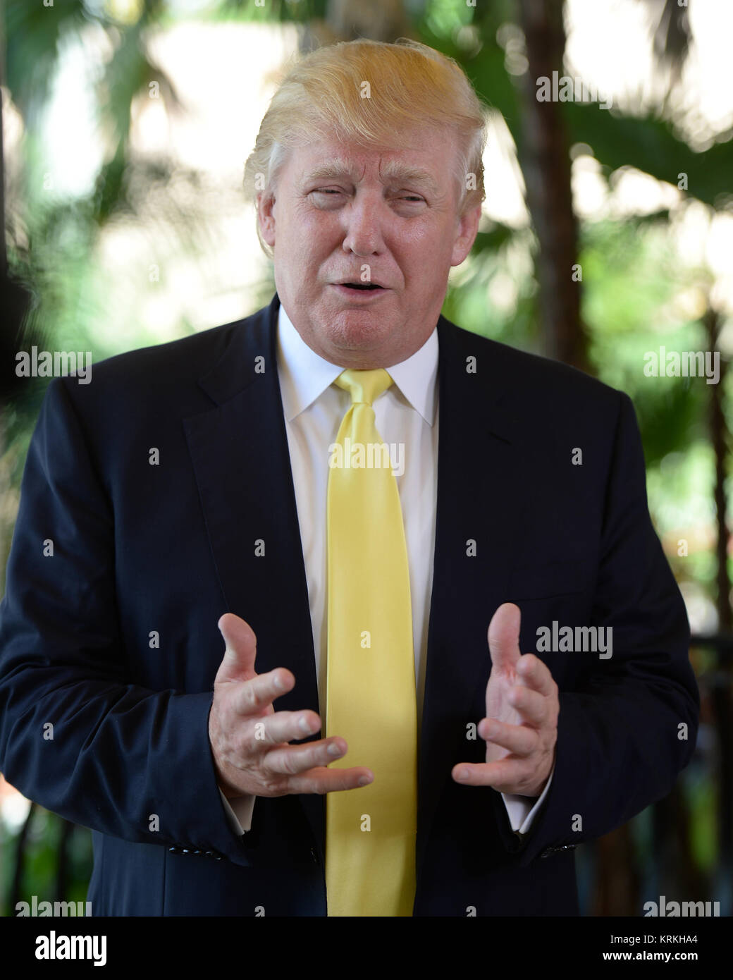 PALM Beach, FL - Januar 04: Donald Trump besucht Trump Invitational Grand Prix Mar-a-Lago Verein im Mar-a-Largo Club am 4. Januar 2015 in Palm Beach, Florida. Personen: Donald Trump Stockfoto