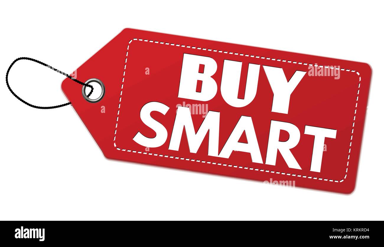 Kaufen Smart Label oder Preis auf weißem Hintergrund, Vector Illustration Stock Vektor