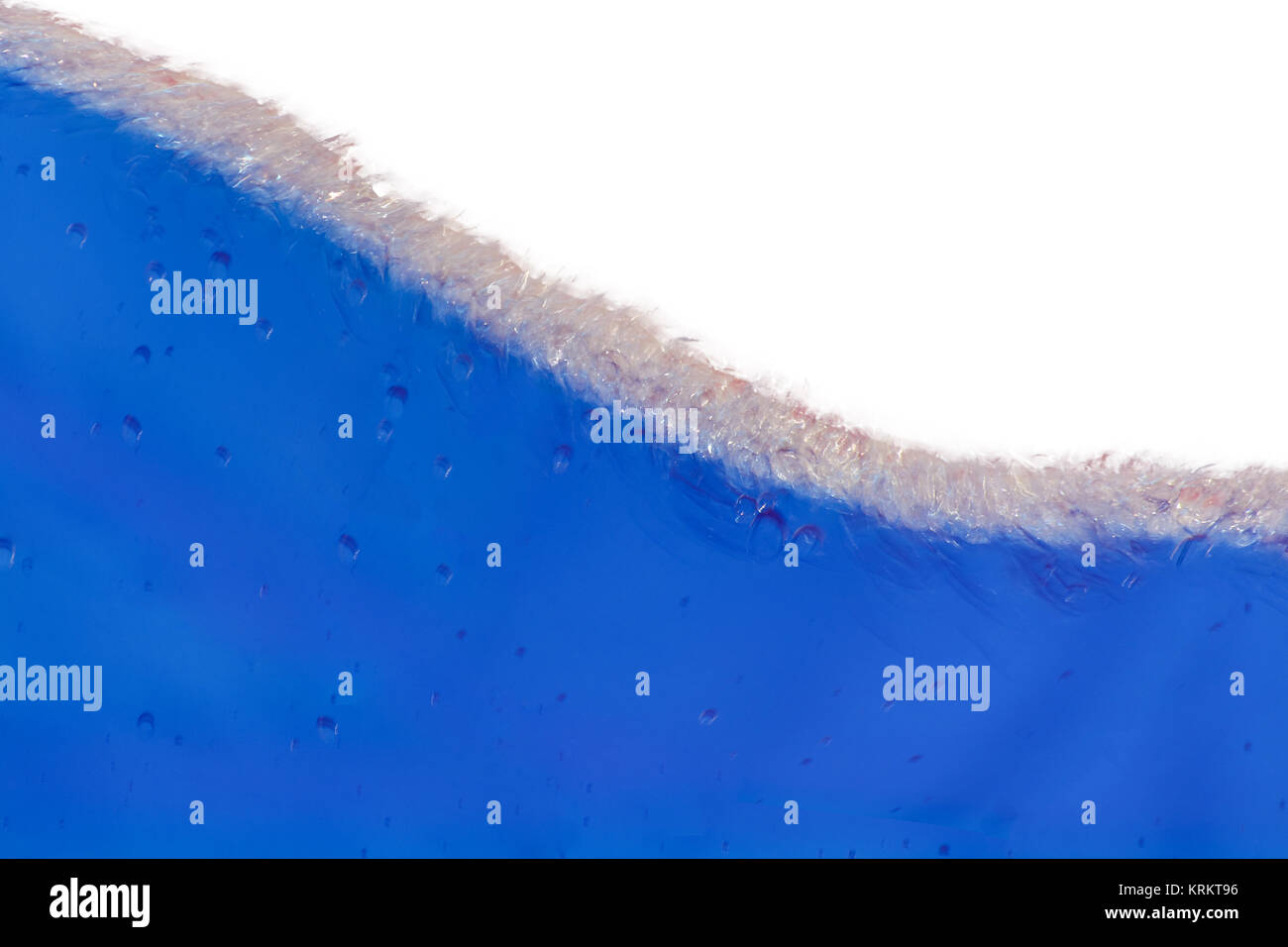 Blaue Flüssigkeit, Wasser, Hintergrund Bild. Stockfoto