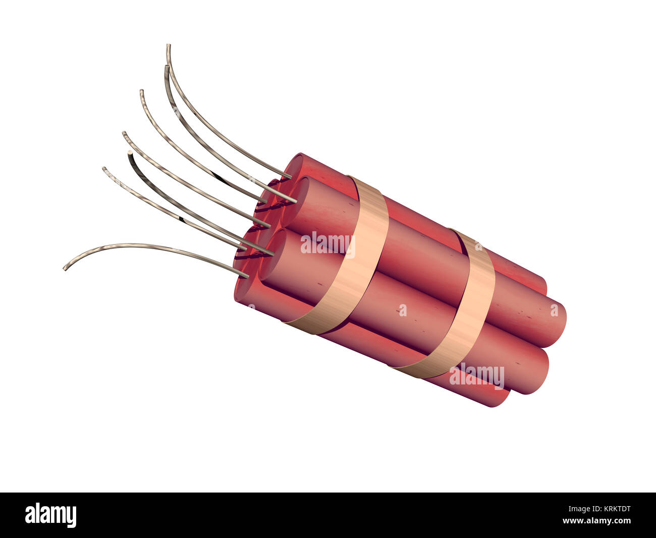 Ausgenommen Dynamite Sticks mit Sicherungen Stockfoto