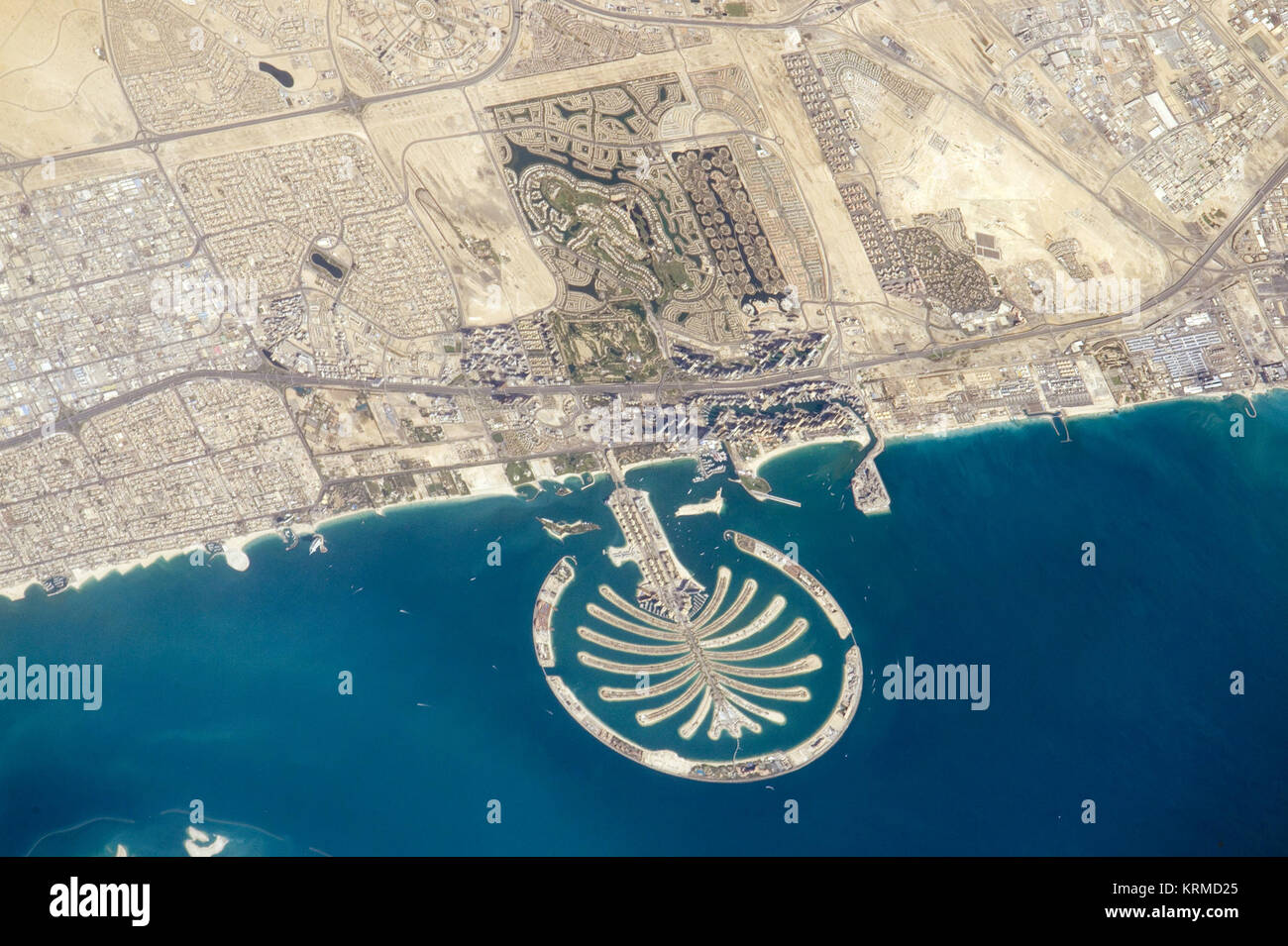 ISS-47 Palm Jumeirah, Dubai Stockfoto