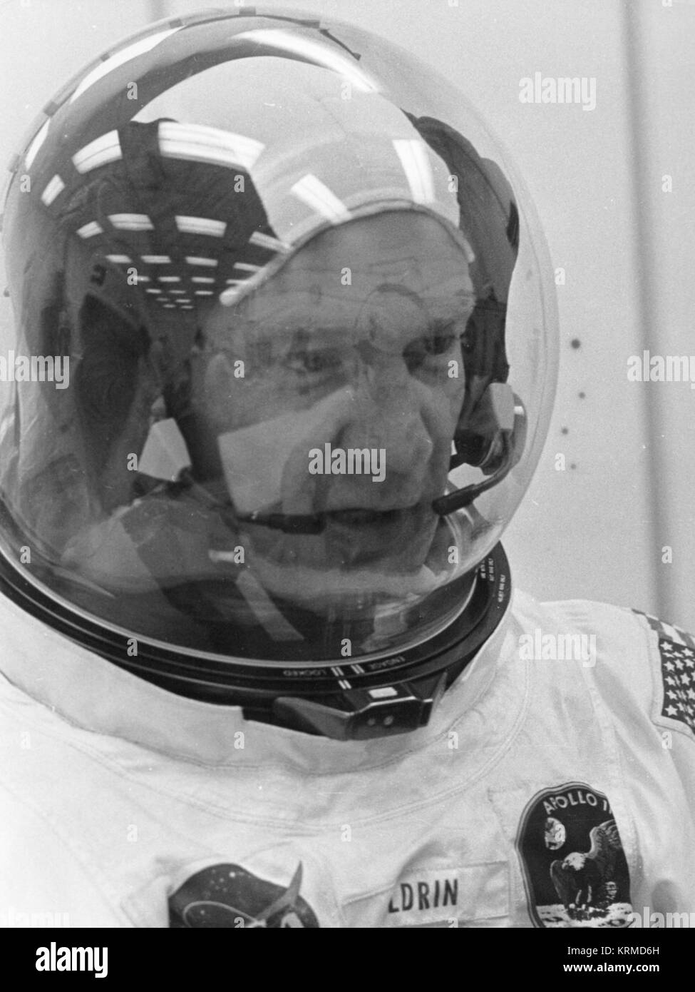 Portrait von Buzz Aldrin während Anzug - bis zur Markteinführung Stockfoto