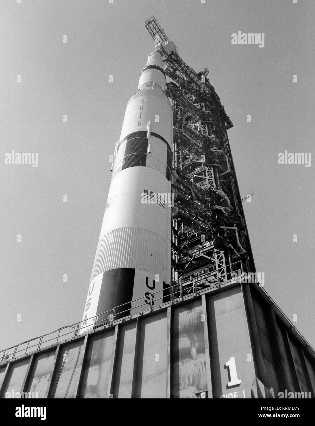 Ein weiterer Blick auf die Apollo 11 Rollout Stockfoto