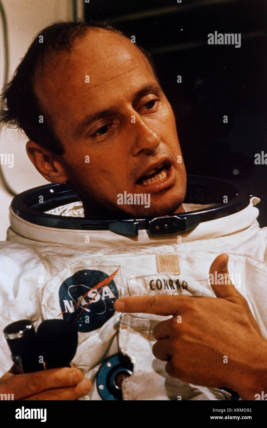 Peter Conrad während EVA die Ausbildung in der Flight Crew Support Gebäude Stockfoto