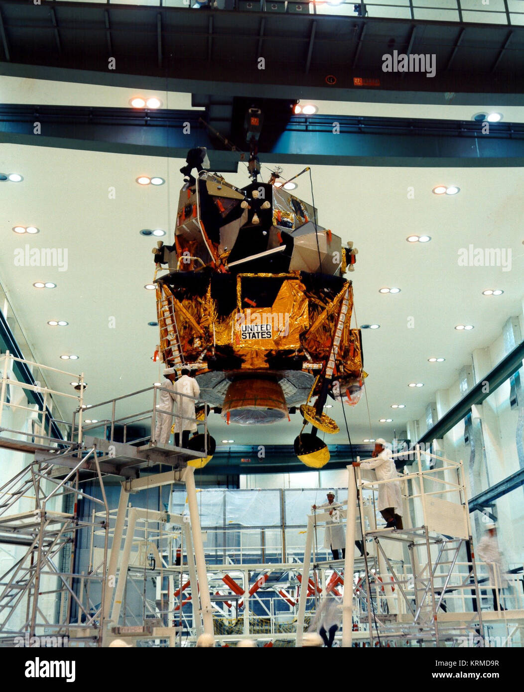 Apollo 12 LM Intrepid zu Integration Arbeit verschoben Stockfoto