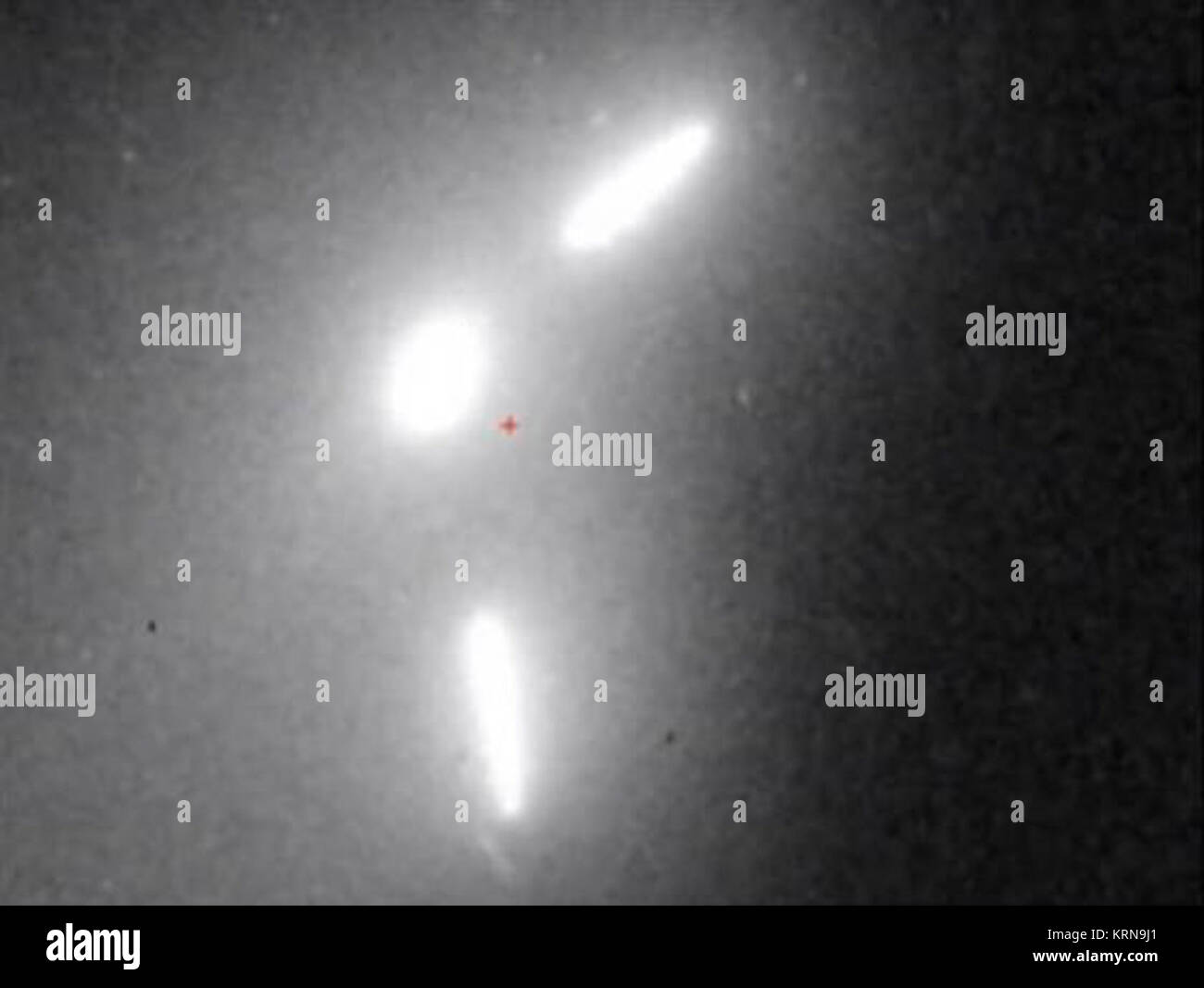 Das zusammengesetzte Bild des Kometen ISON 3B April 2013 Stockfoto