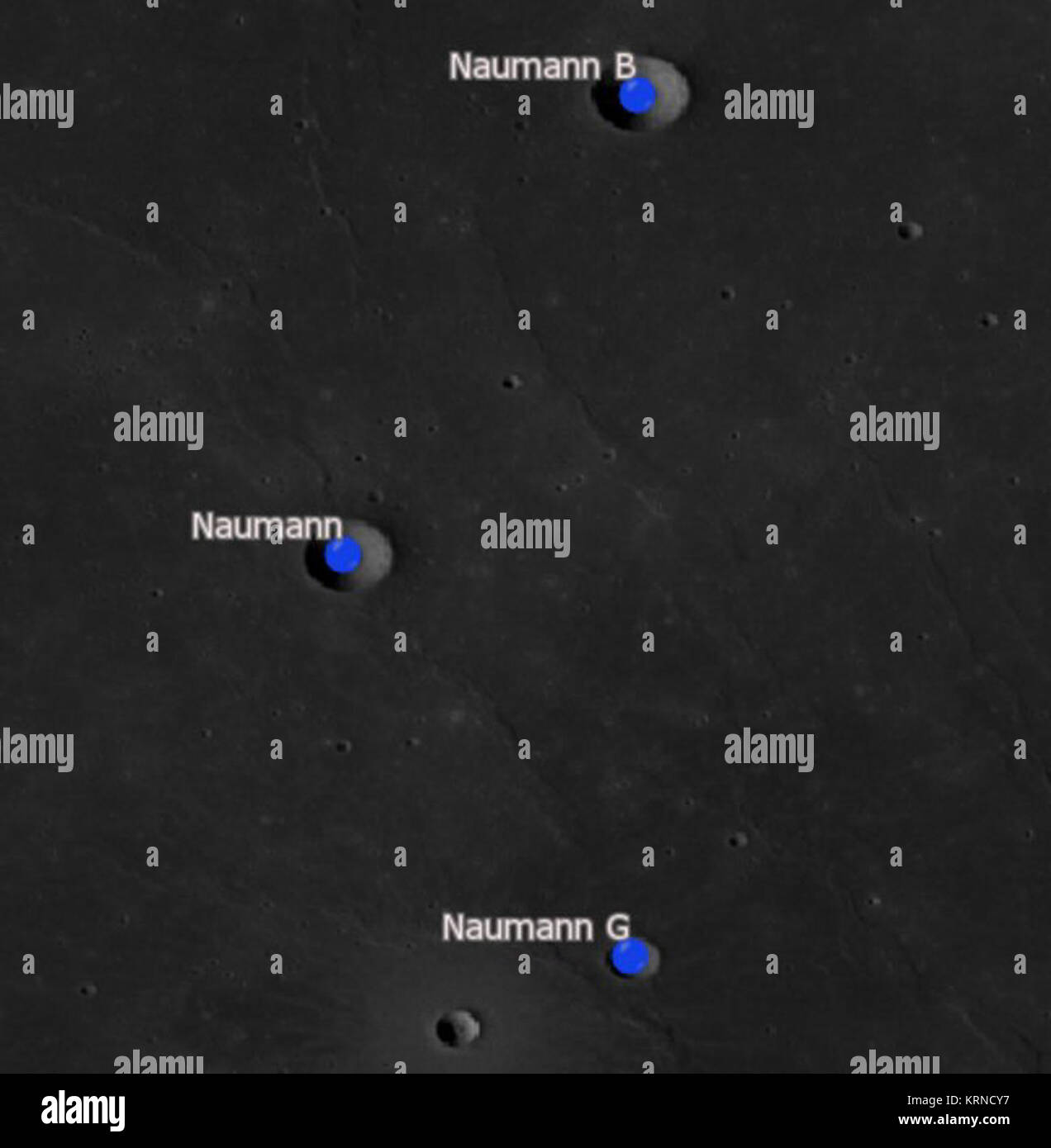 NaumannCraterSAT Stockfoto