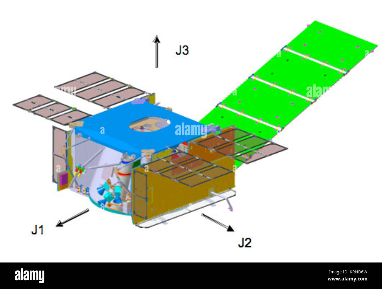 SpacecraftBus-Modell Stockfoto