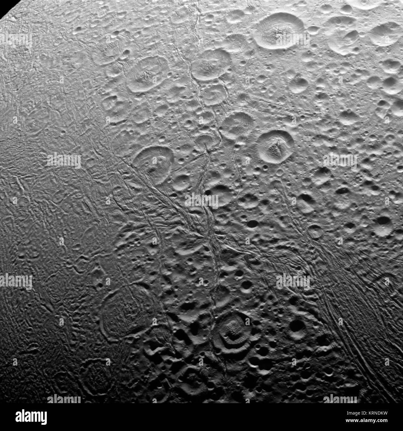 PIA 21326 - Nordpol von Enceladus Stockfoto
