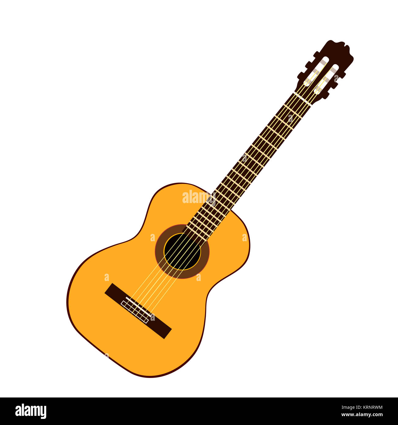 Classic Gelb Gitarre Stockfoto