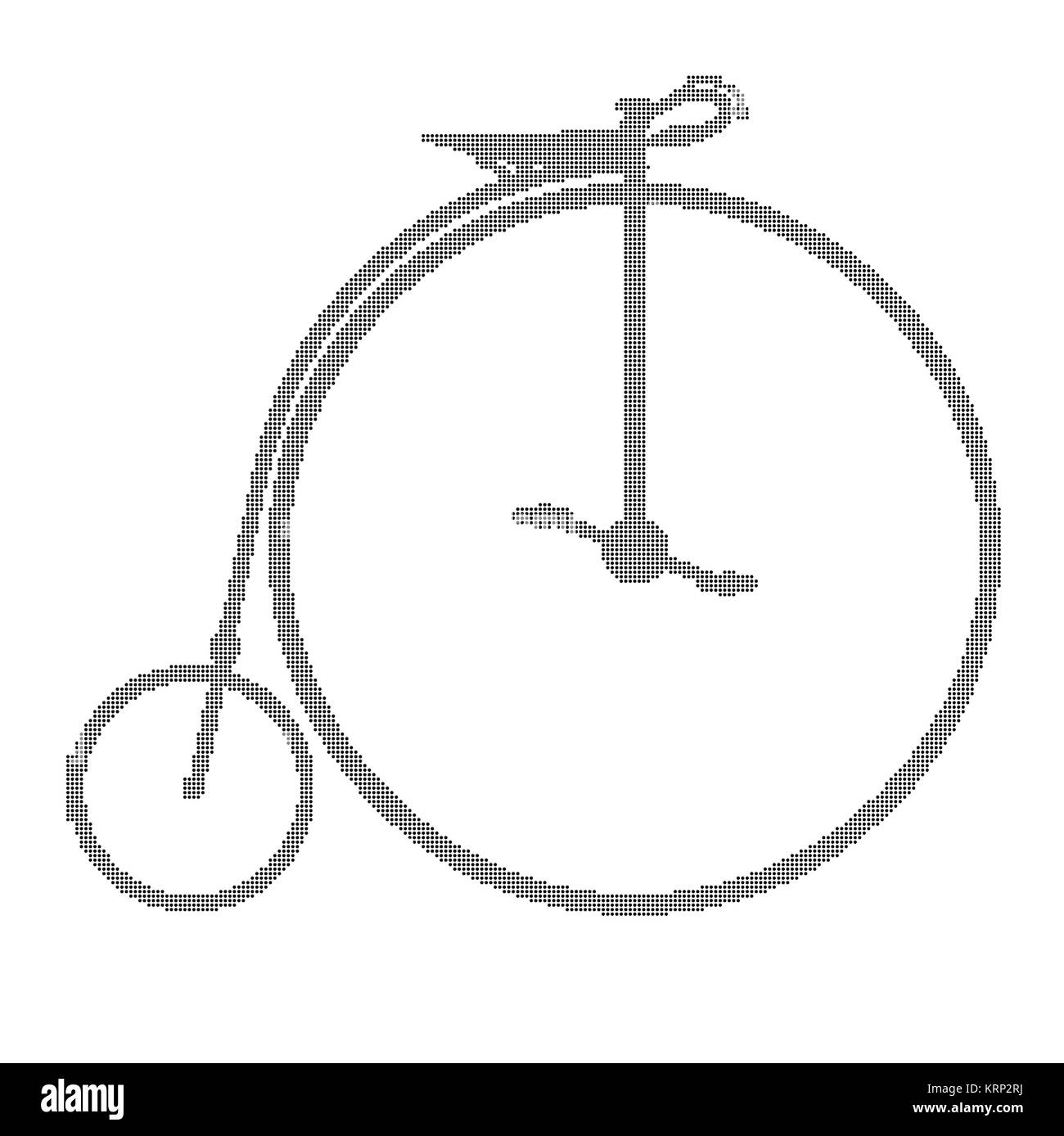 Penny Farthing Halbton Stockfoto
