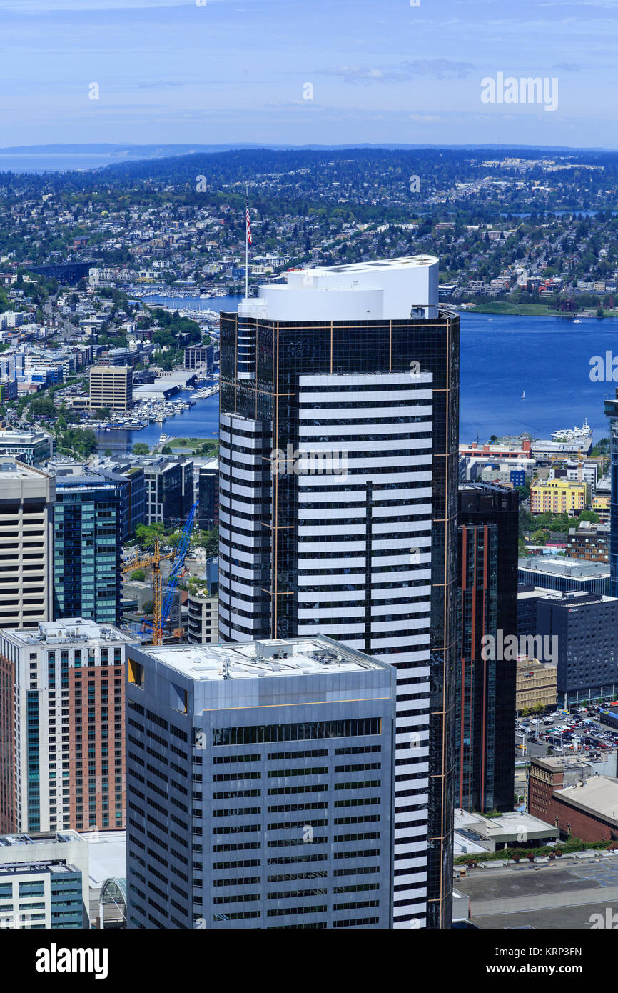 Wolkenkratzer in Seattle Stockfoto