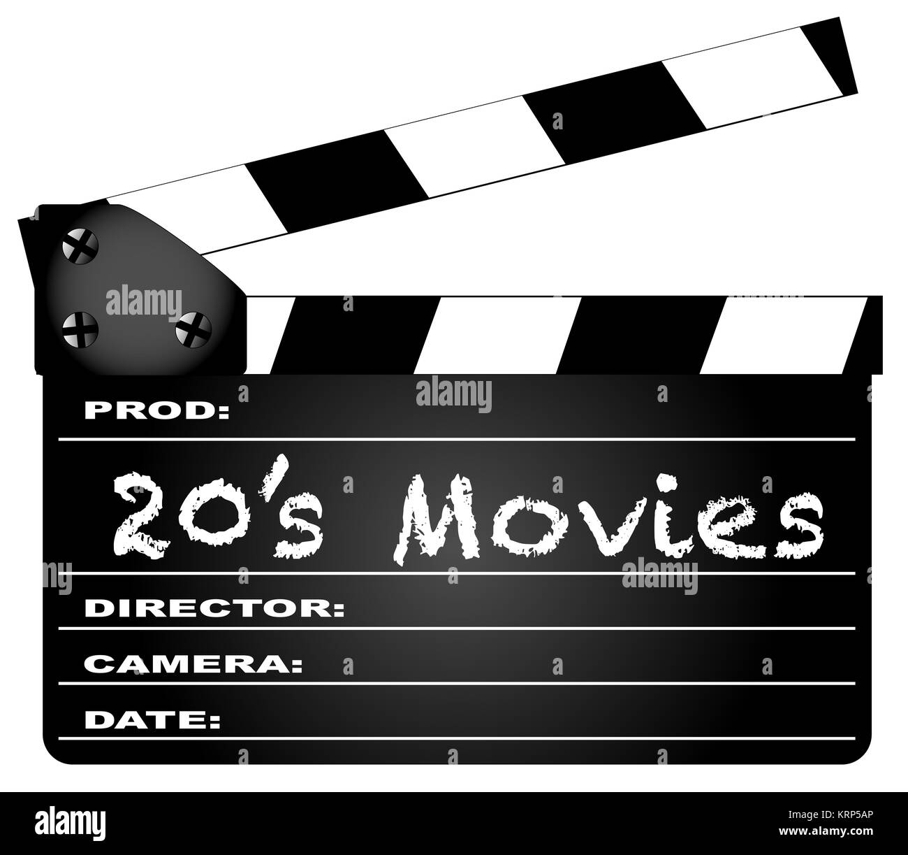 20 Filme Klappe Stockfoto