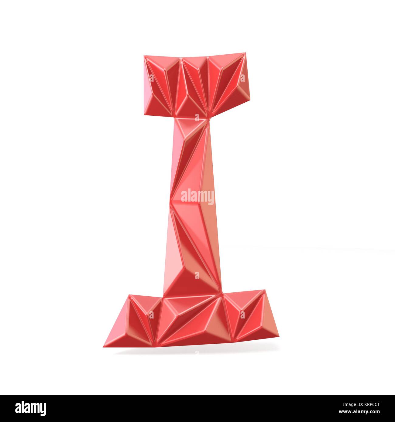 Rot moderne dreieckige font Buchstabe I. 3D Stockfoto