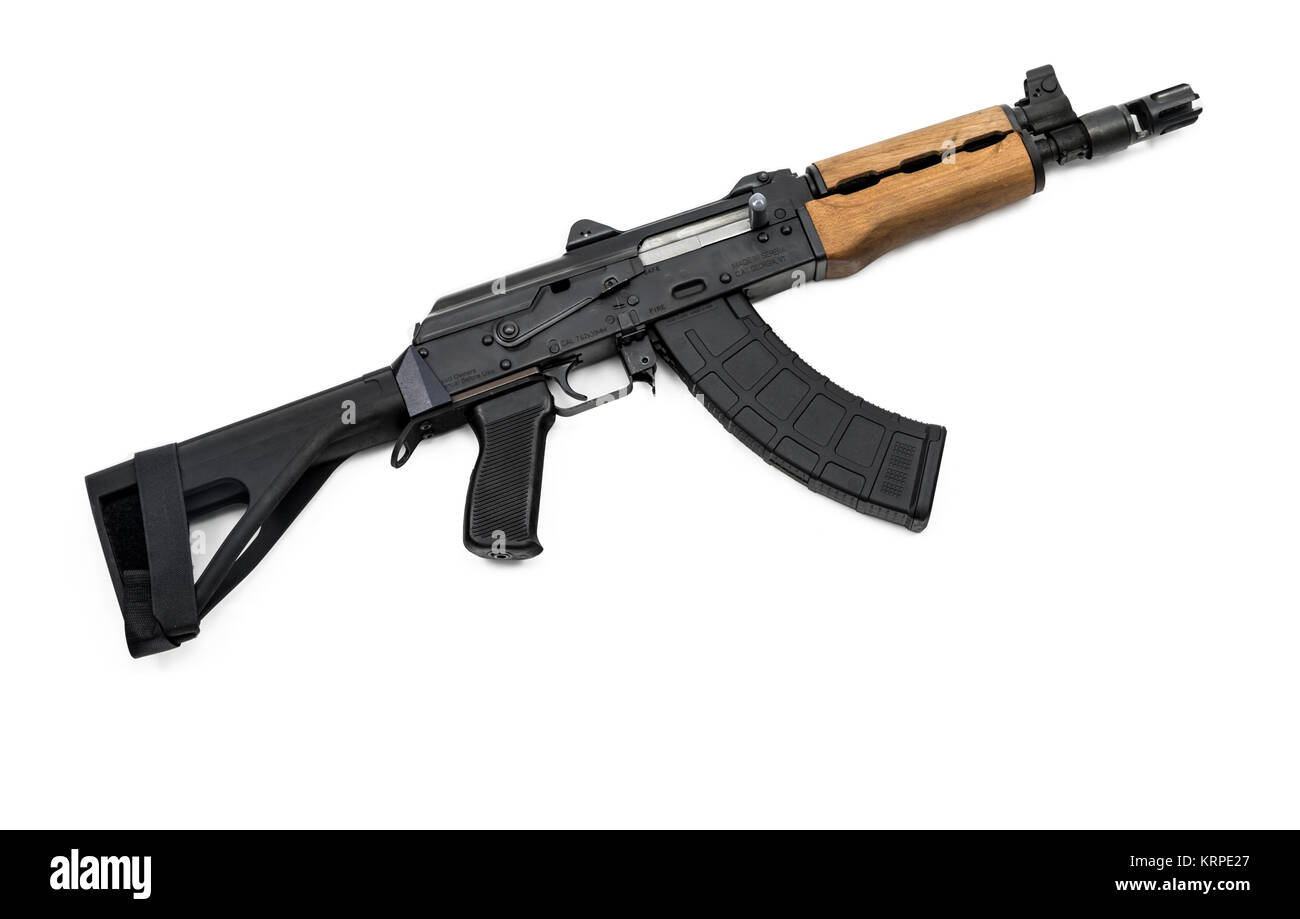 AK 47 Pistole mit der Strebe Stockfoto