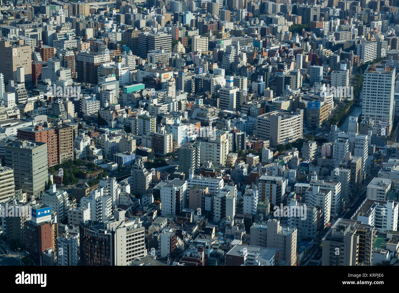 Yokohama, Japan, 15. Juni 2017; Luftbild auf Naka Bezirk, im Osten der Präfektur Kanagawa, Yokohama City entfernt Stockfoto