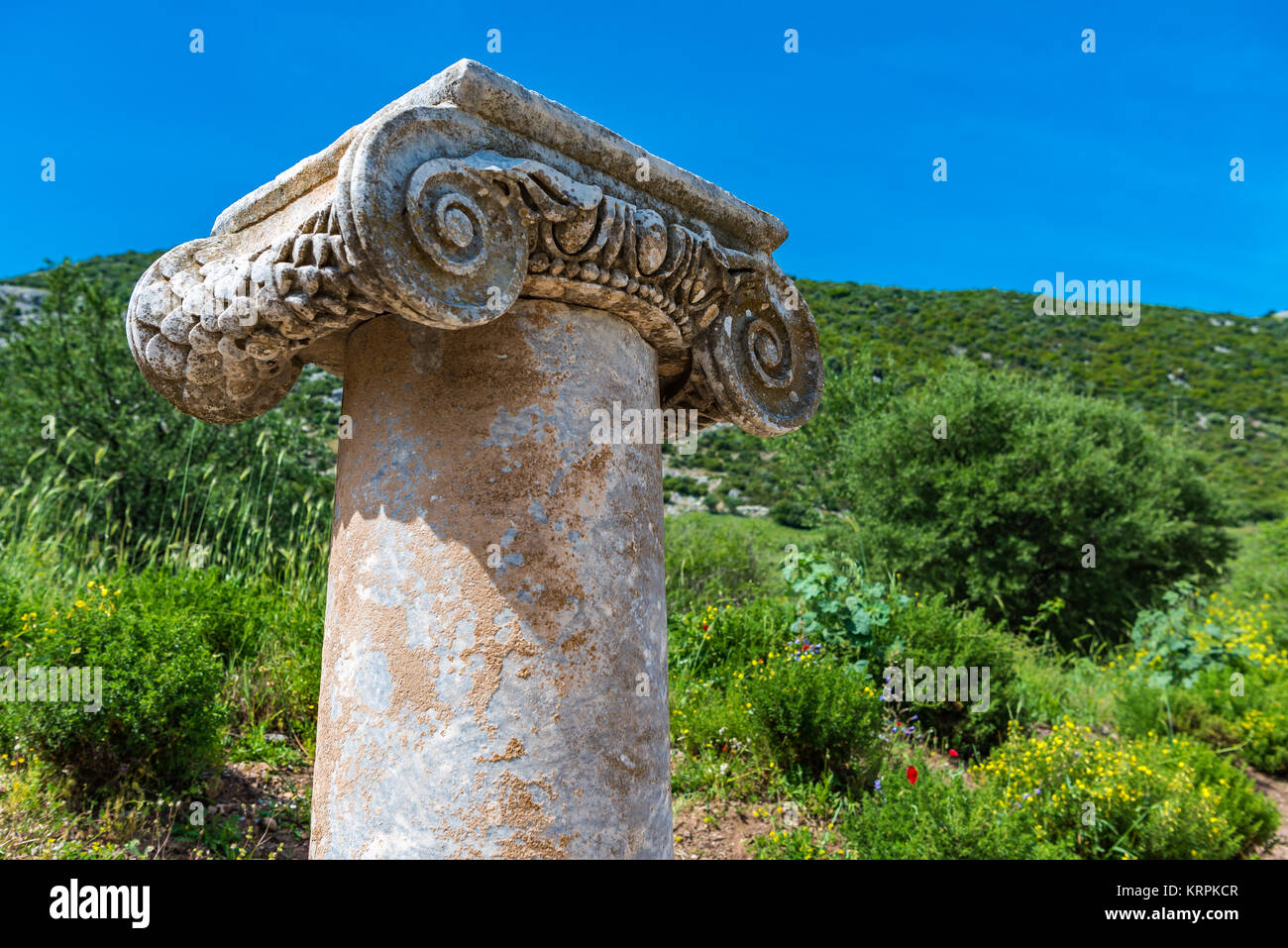 Spalten zur antiken Stadt Ephesus Stockfoto