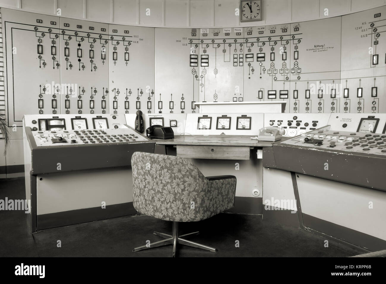 Control Center im stillgelegten Tagebau Ferropolis in grÃ¤fenhainichen Stockfoto