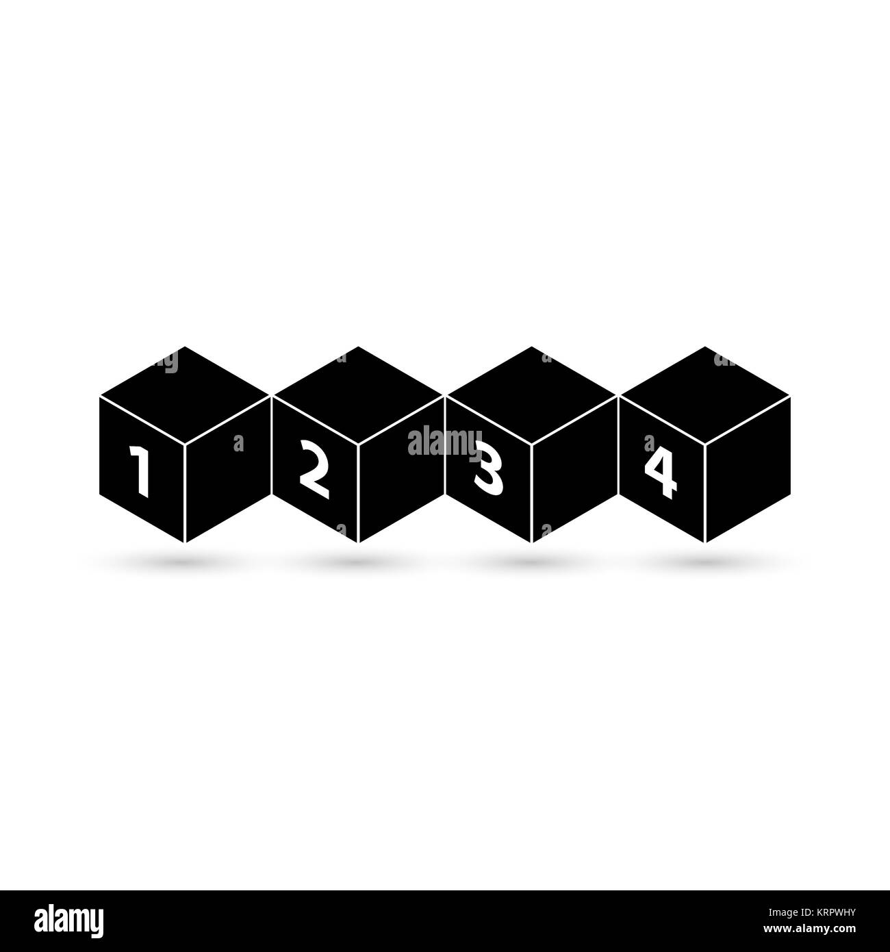 Cube Infografiken Optionen Banner Stockfoto