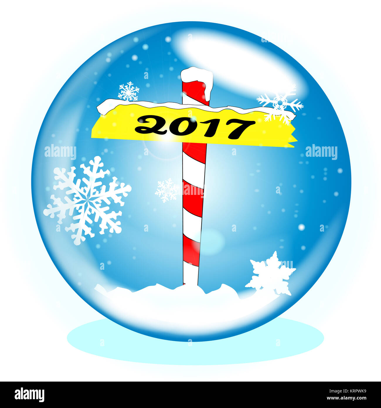 Nordpol 2017 Winter Kugel Stockfoto