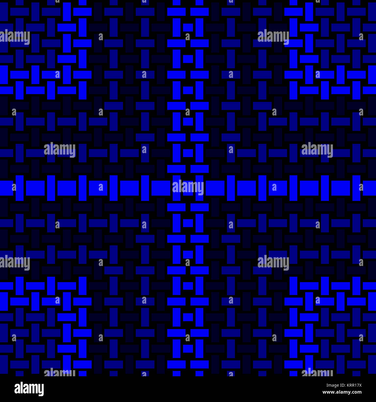 Abstrakte geometrische nahtlose Hintergrund. Regelmäßige Rechtecke Muster in Azurblau und Kobalt Blau mit blauen und schwarzen Elementen, zentriert und modern. Stockfoto