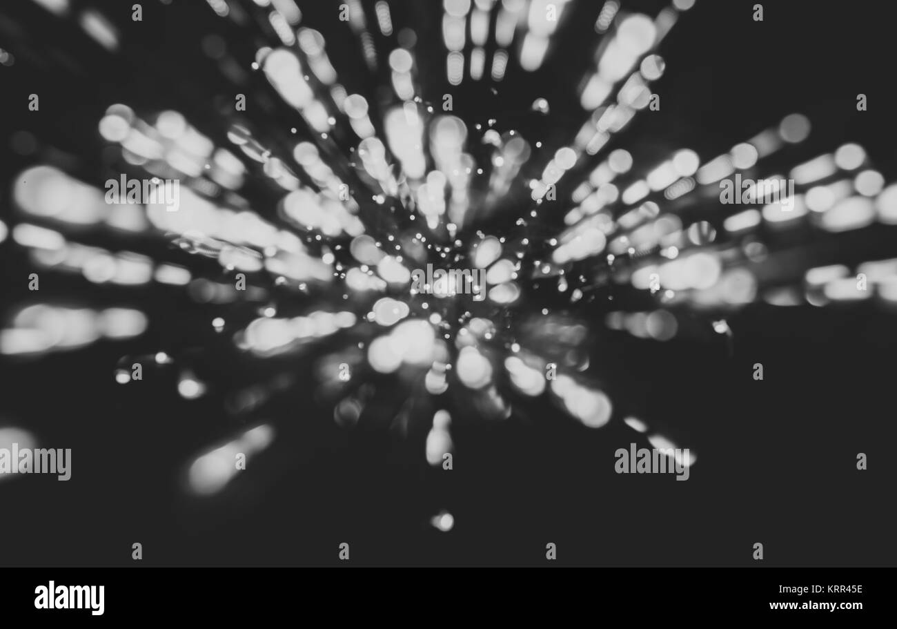 Abstrakte farbenfrohe Bokeh auf dunklem Hintergrund Stockfoto