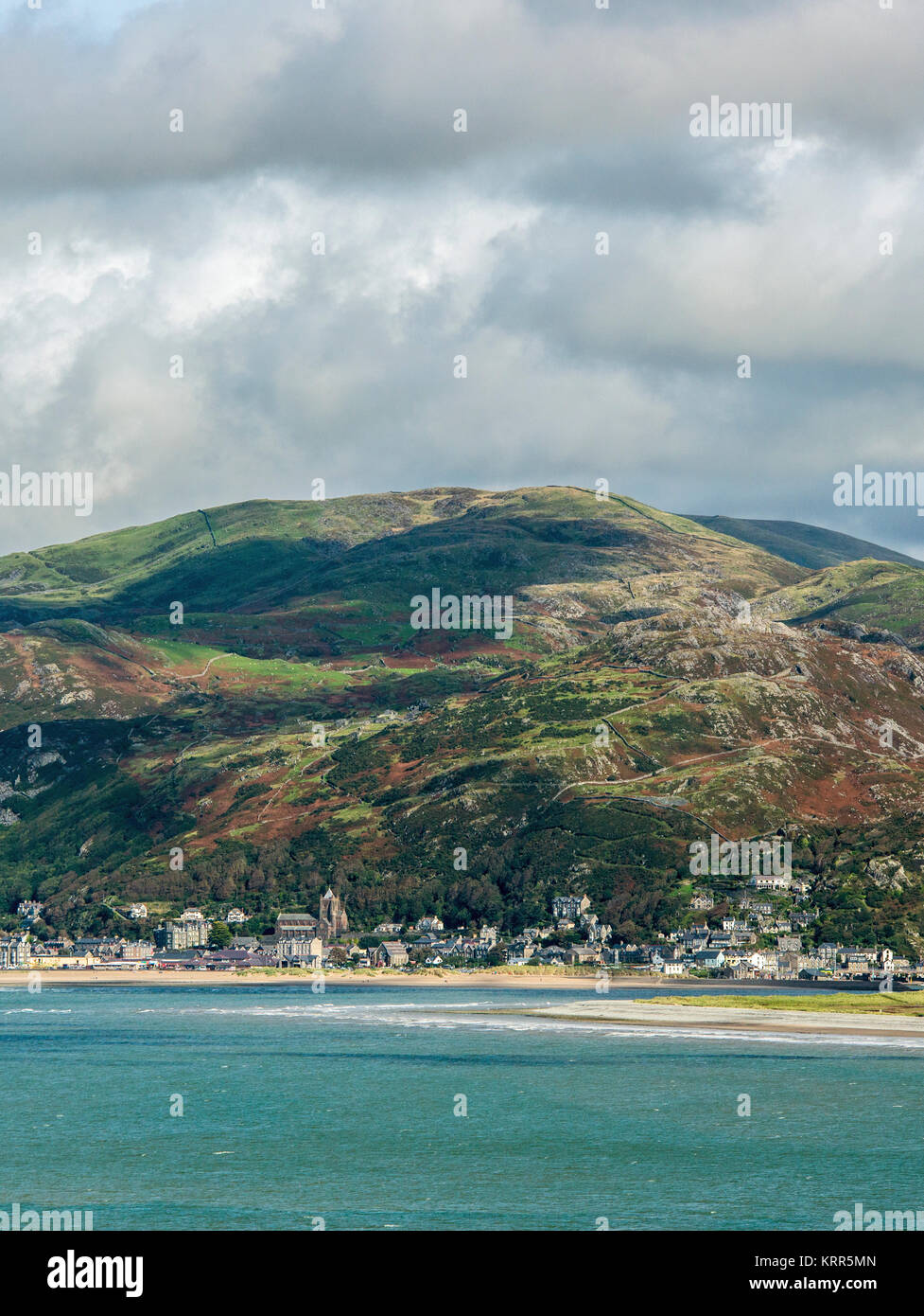 Barmouth, an der Küste von Nord-Wales. Eine Küstenstadt und ein Ferienort, sehr beliebt bei Londonern. Stockfoto