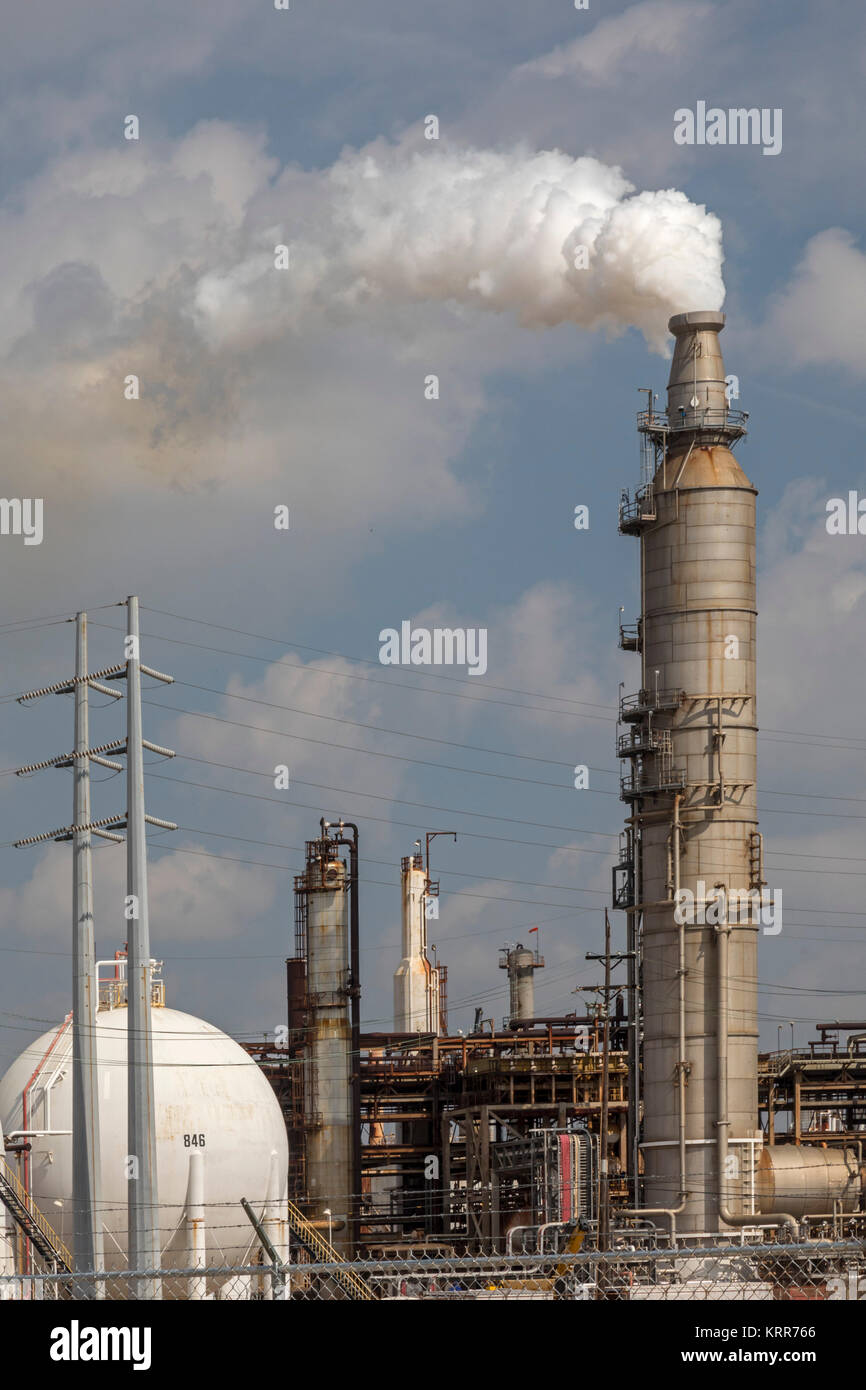 Houston, Texas - Valero Raffinerie. Stockfoto